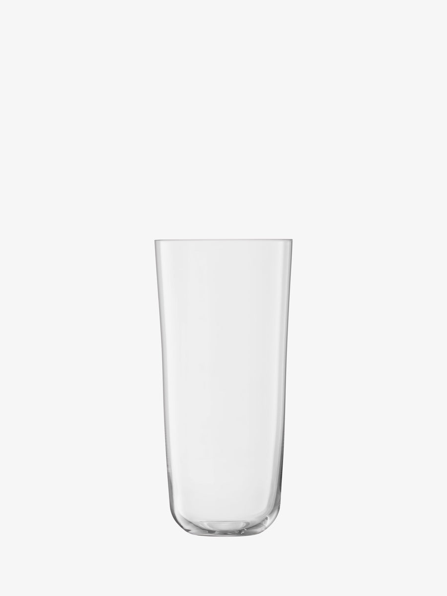 The lsa-international Highball—a clear, empty glass tumbler with a tall, slim profile—is centered on a plain white background.