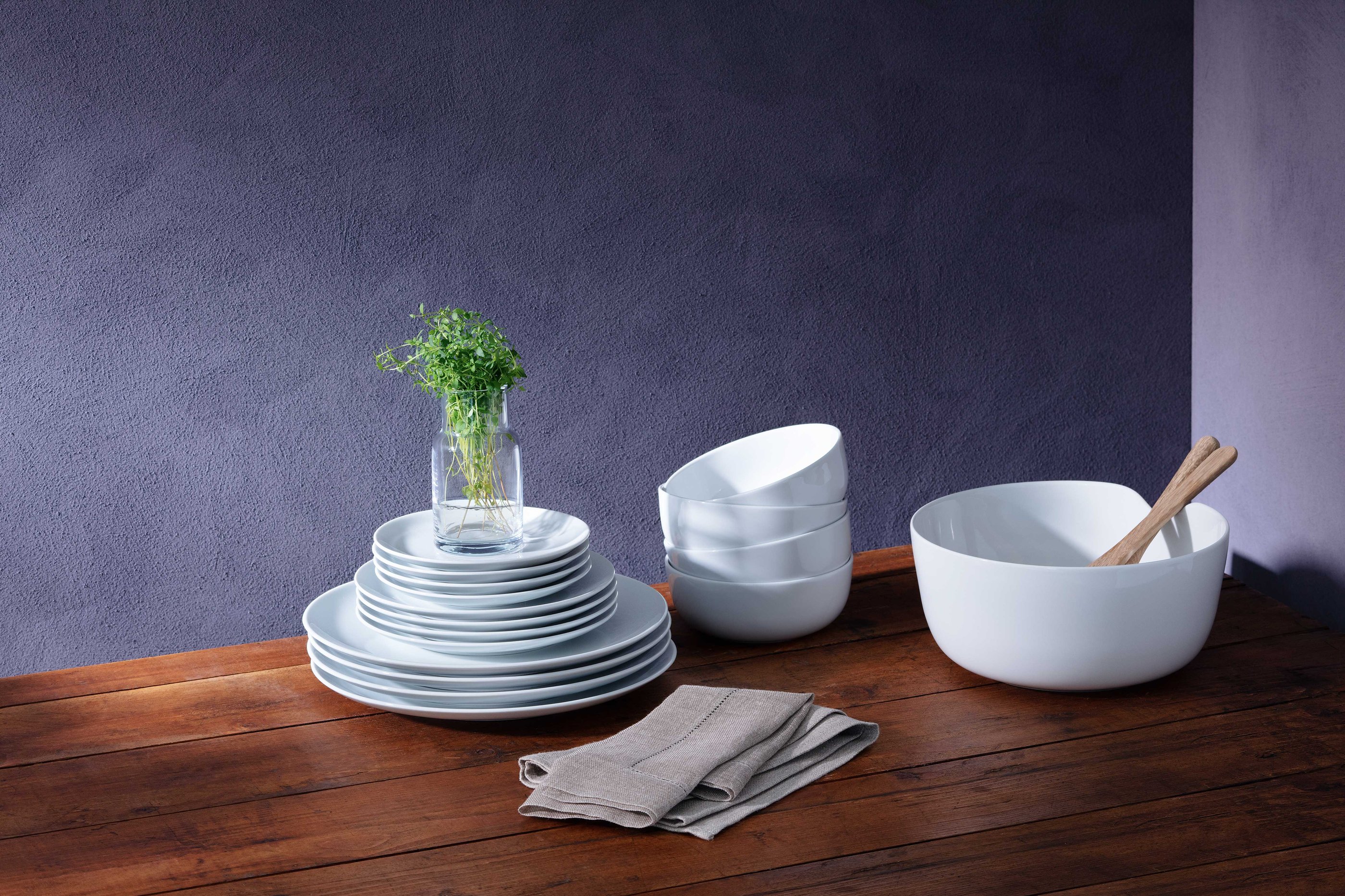 Soup/Pasta Bowl x 4 24cm, White Dine Collection LSA Tableware