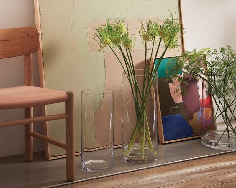 H25 x Ø6 CM trasparente. slim LSA colonna vaso 