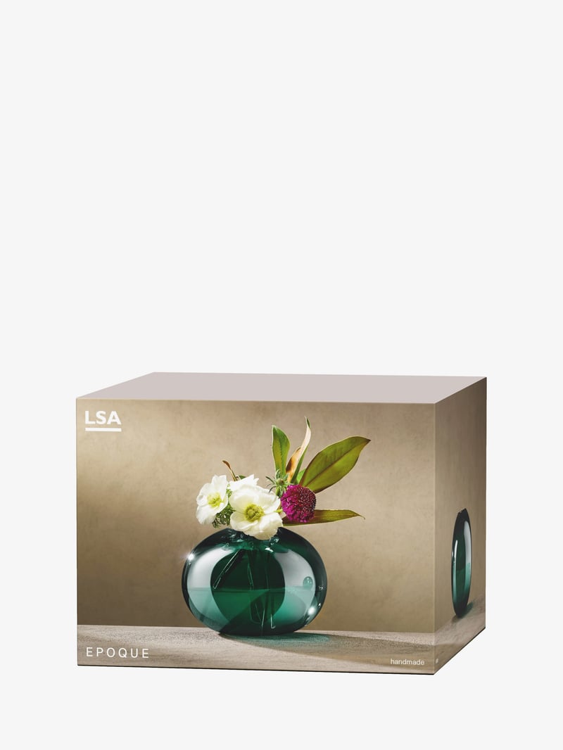 LSA Cuivre Rose Tone Trim Espace vase en verre 25 cm x 18 cm