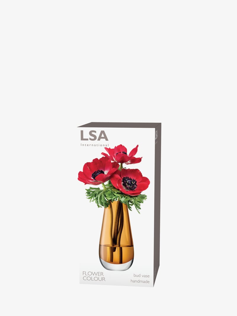 H5.5 LSA International Flower Color Bud Vase Amber