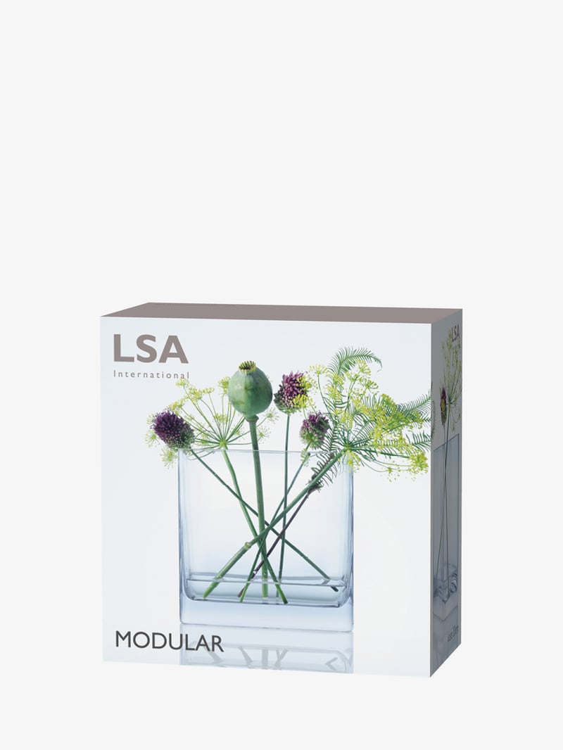 LSA International Modular Vase 20 x 5 x 5cm Slate Grey