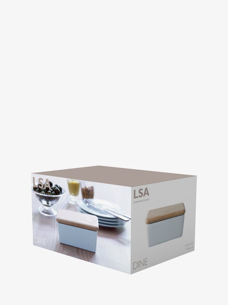 LSA International Dine Butter Dish & Oak Lid P030-00-997 