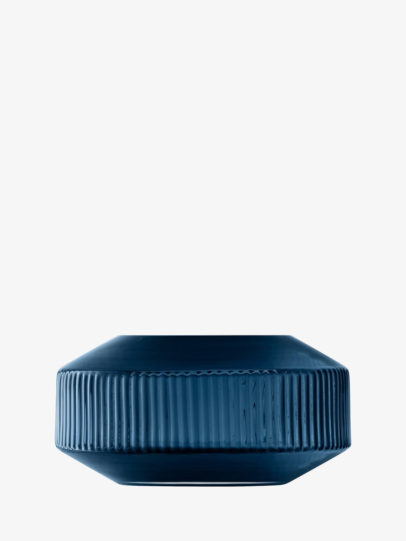 Wide Vase H14cm, Sapphire | Rotunda Collection | LSA Interior Wide Vase H14cm, Sapphire | Rotunda Collection | LSA Interior