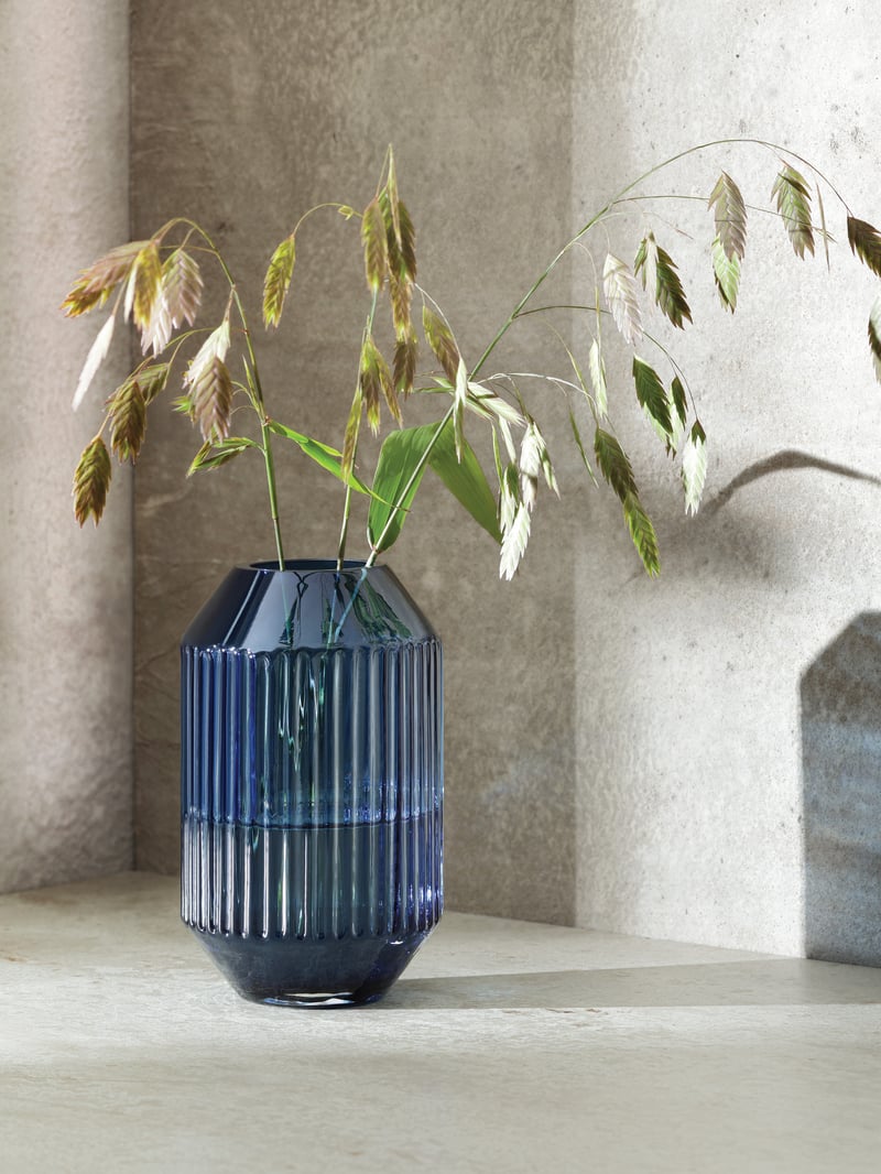 LSA vaso cilindrico di colore del fiore di pavone/lanterna 25 cm di altezza verde acqua 