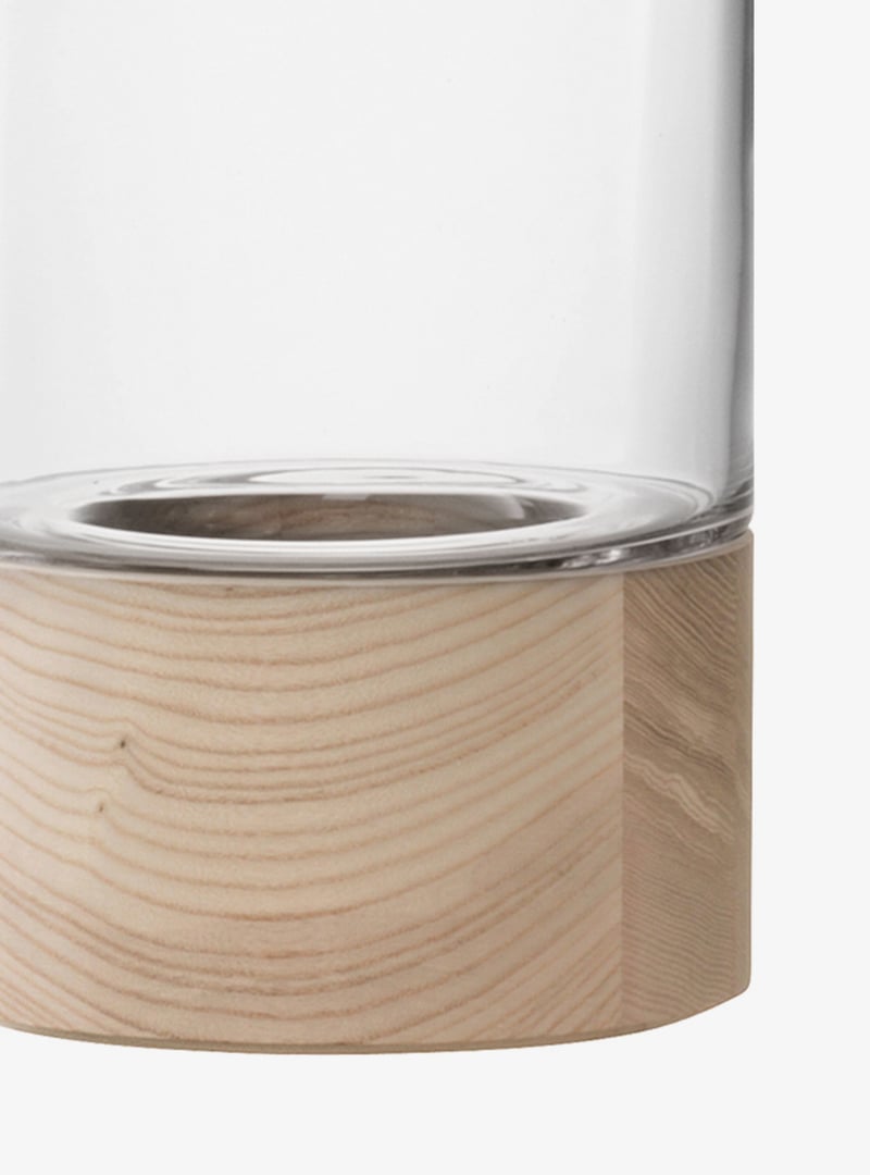 Vase/Lantern & Ash Base H24.5in, Clear Lotta LSA Interior