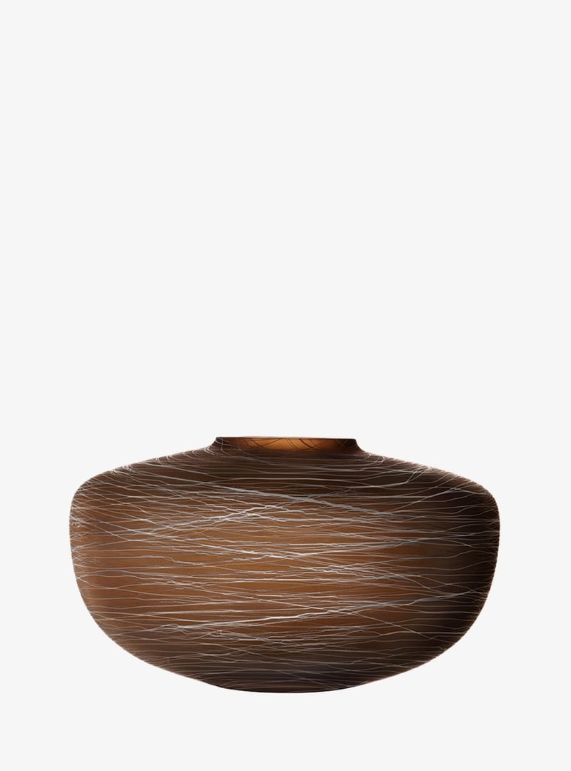Vase H17.5cm, Earth/Chalk Thread Boulder Collection LSA Interior