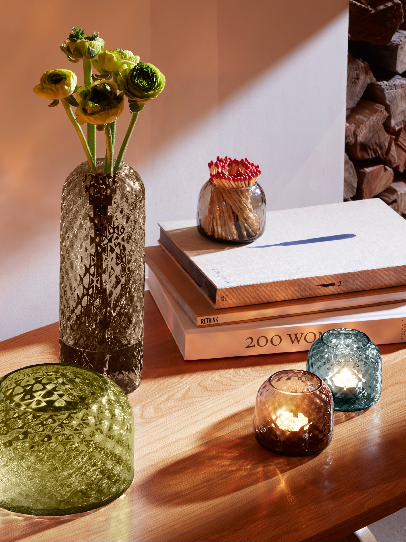 Votive Holder/Vase H2.75in Dapple LSA Interior