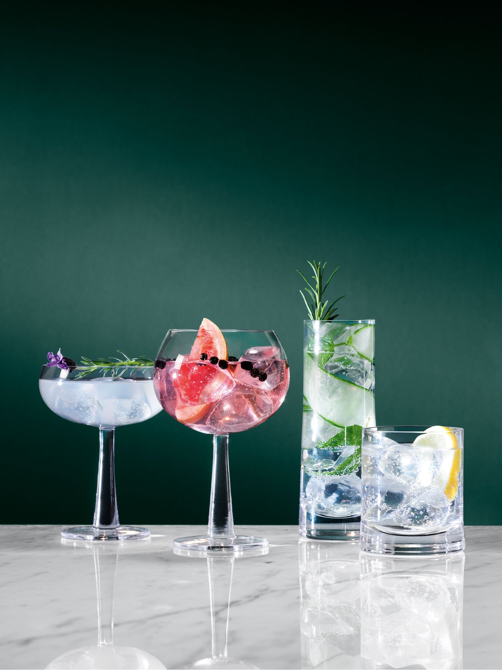 Highball x 2 380ml, Clear Gin Collection LSA Drinkware