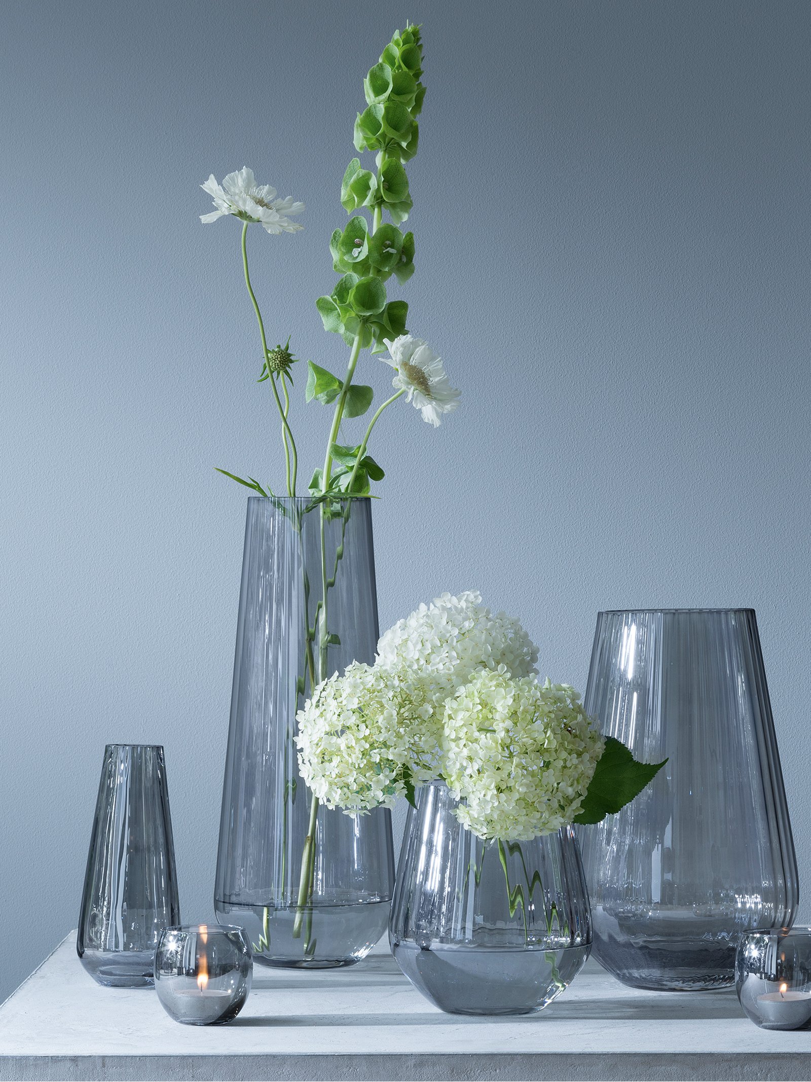 Vase H28cm, Sheer Zinc Zinc Collection LSA Interior