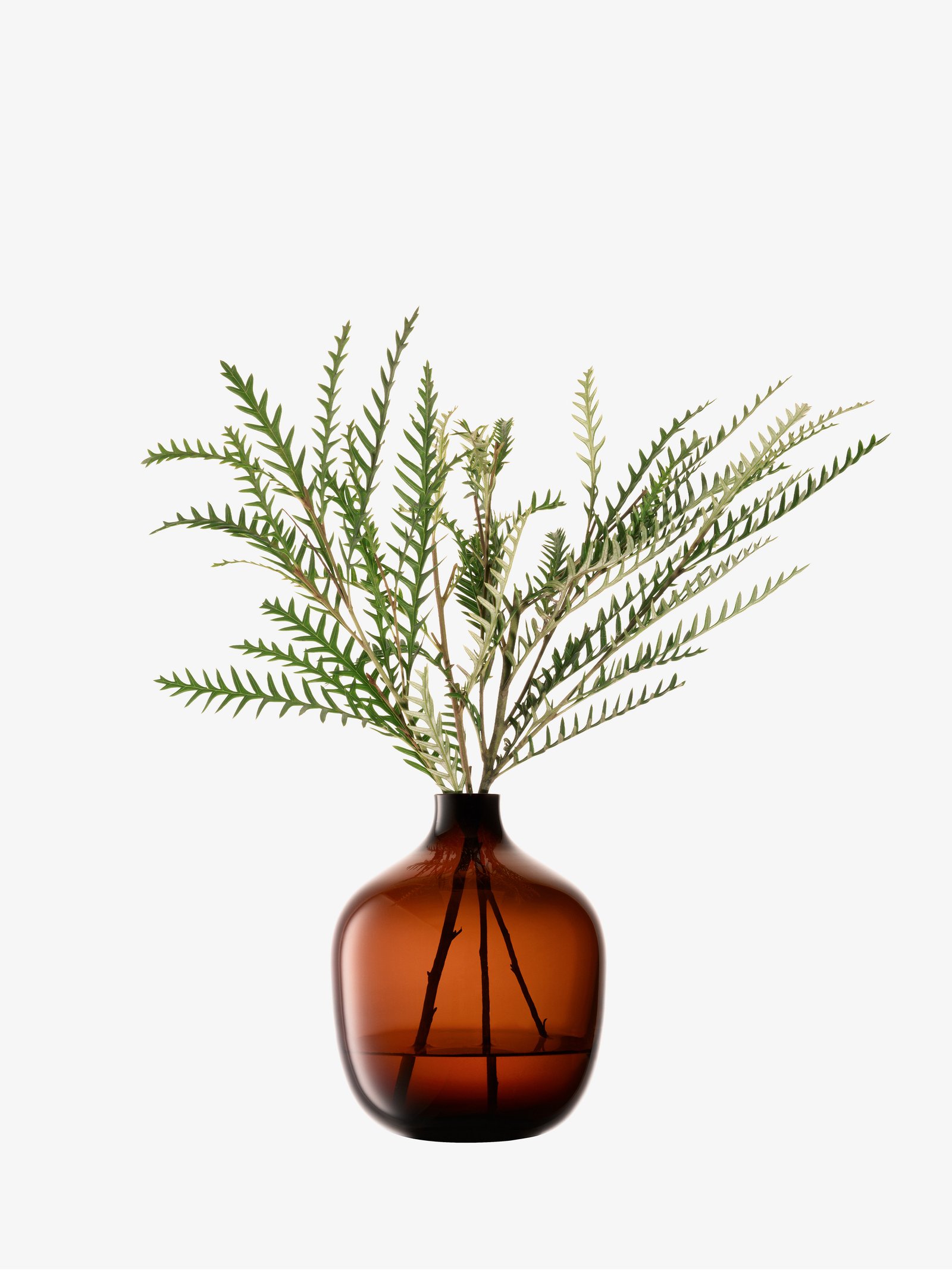 Vessel Vase H18cm, Peat Brown Vessel Collection LSA Interior