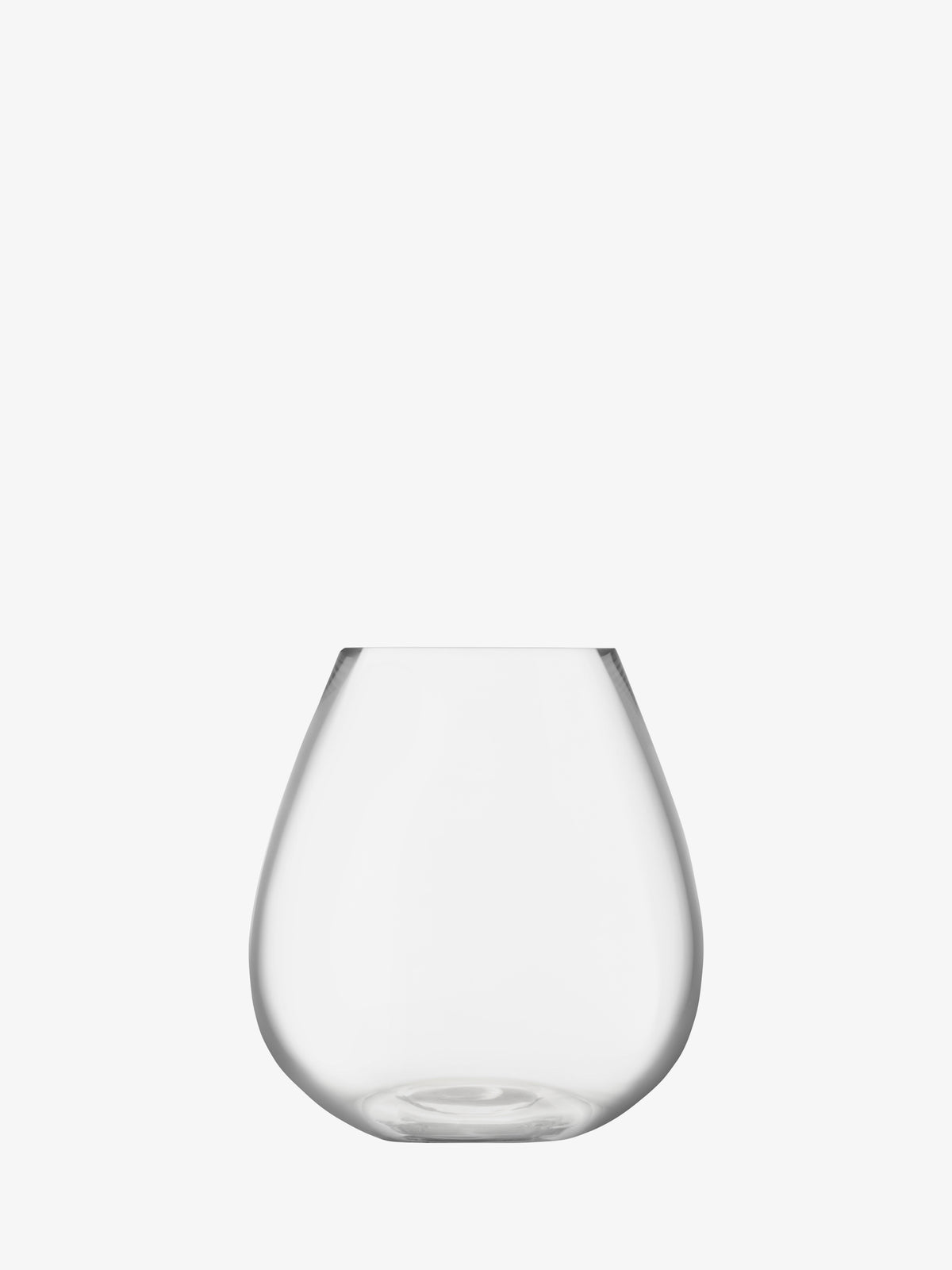 The lsa-international Mini Table Vase features a clear, rounded silhouette with a wide bowl and stemless base, set against a plain white background—perfect for showcasing mini posies as a charming bud vase.