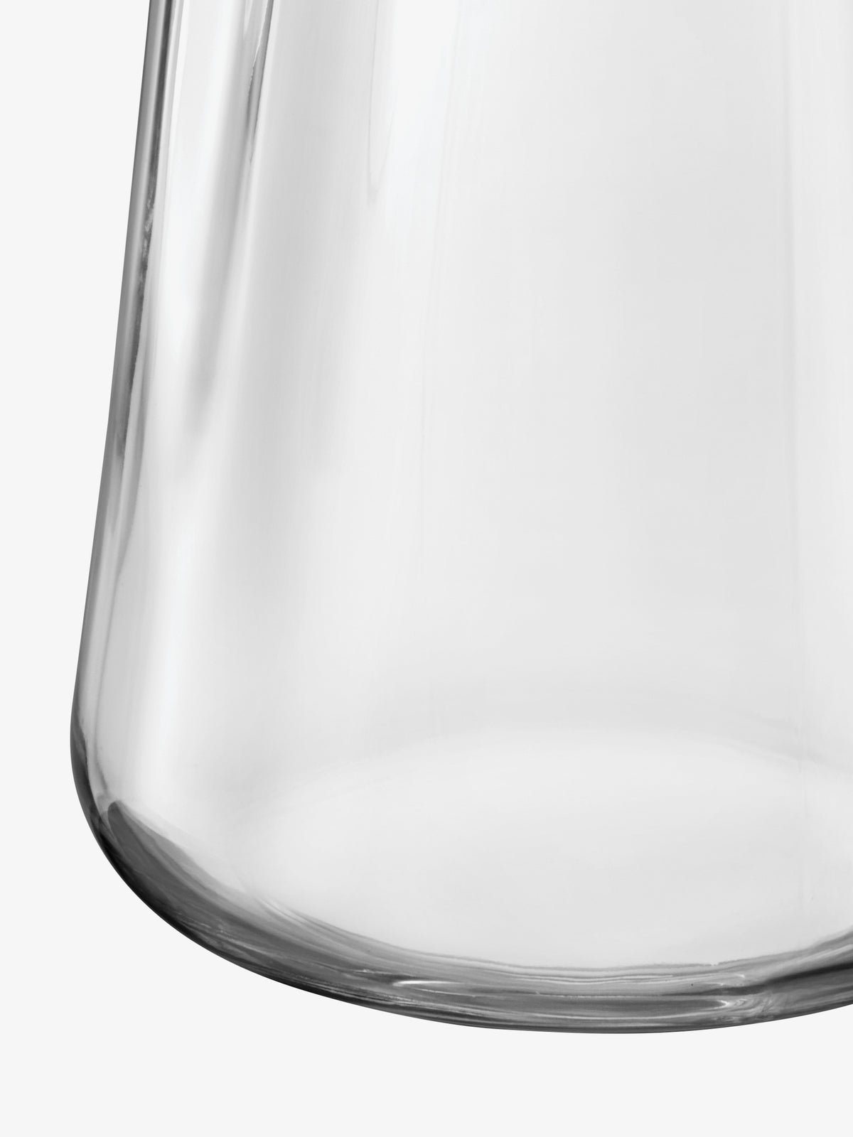 The base of a mouth-blown, tapered LSA-International Vase/Lantern.