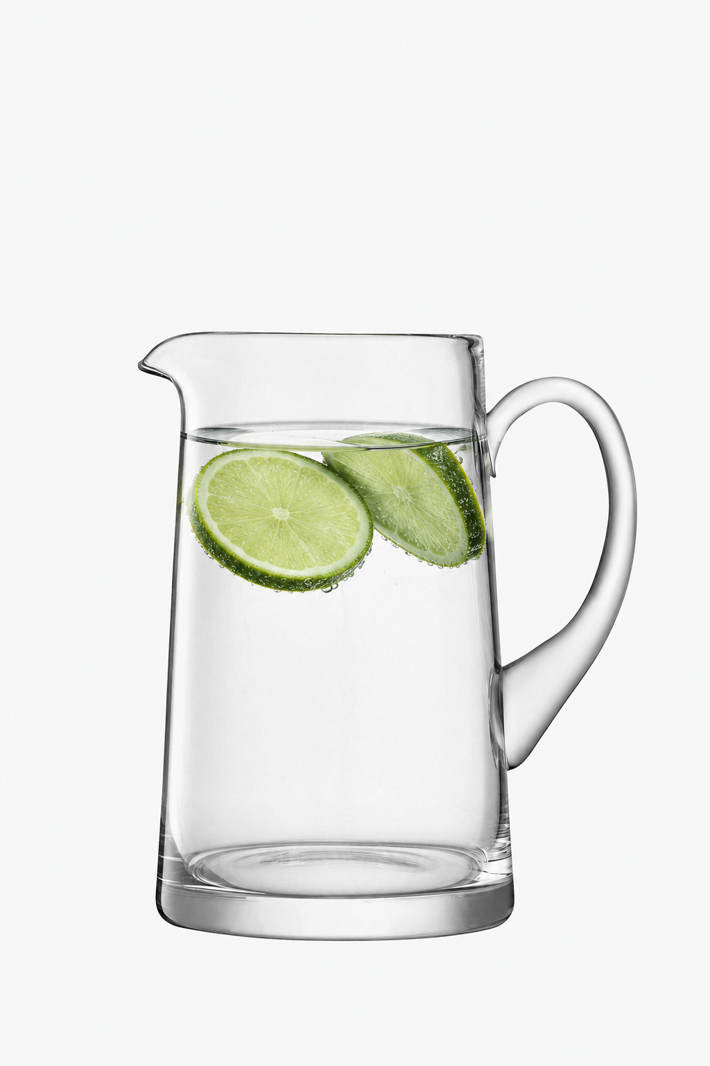 Tapered Jug with water and lime inside, same size and framing as original