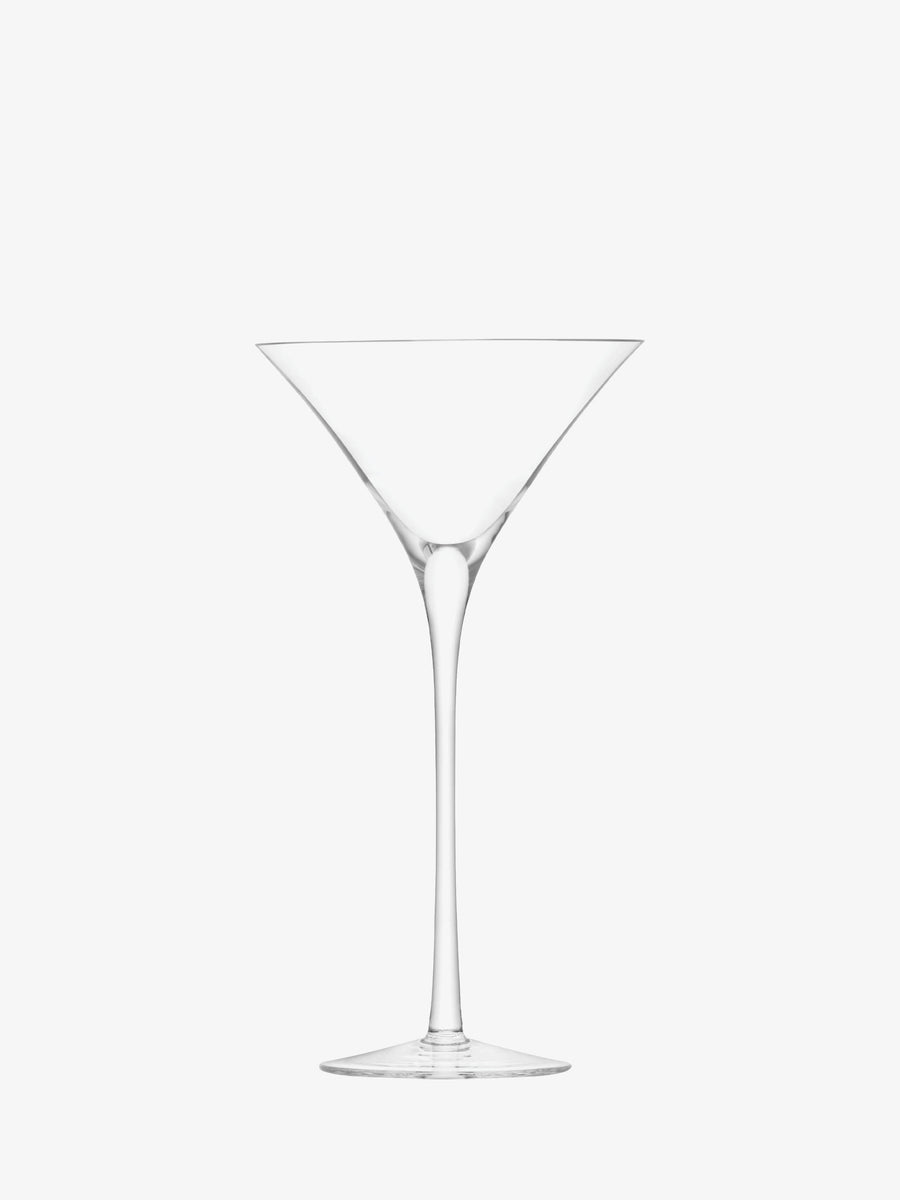 The lsa-international Cocktail Glass features a tall stem and wide, shallow bowl, expertly mouth blown from clear glass. Set against a plain white background, it’s an elegant addition to any cocktail glass collection.