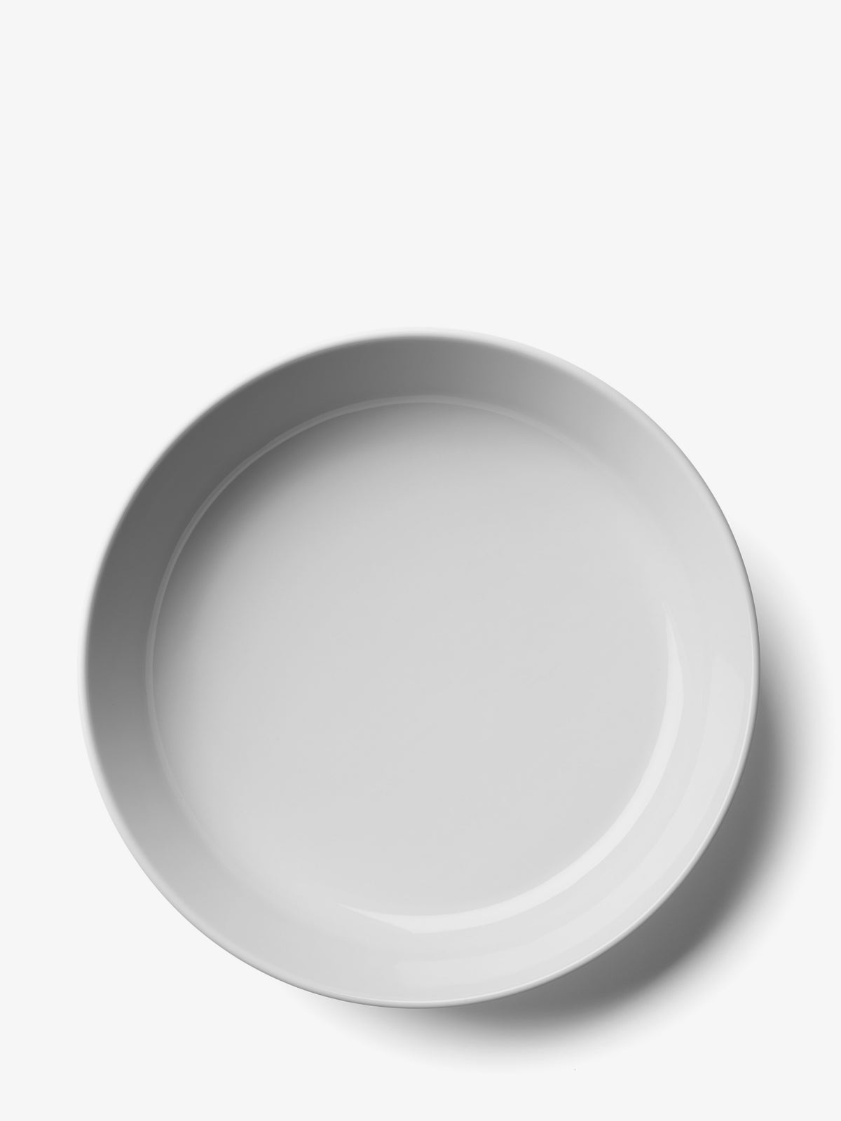 A wide, shallow white porcelain Pasta/Serving Bowl by lsa-international viewed from directly above.
