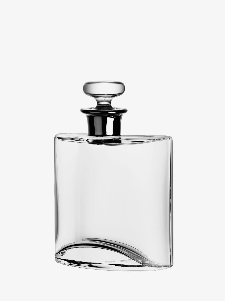 Decanter 27oz, Clear/platinum neck | Flask | LSA Drinkware
