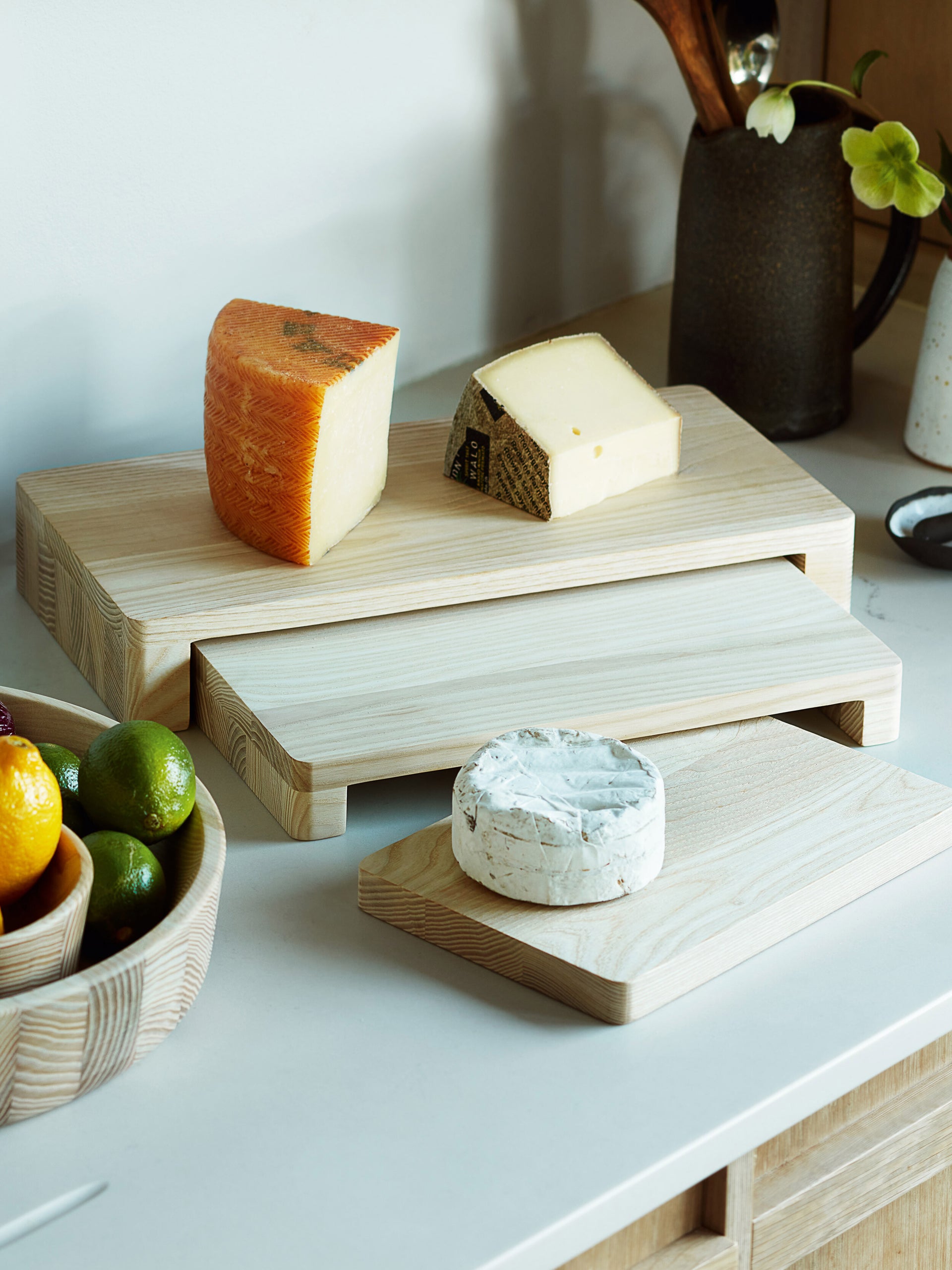 Ash Wood Platter Set