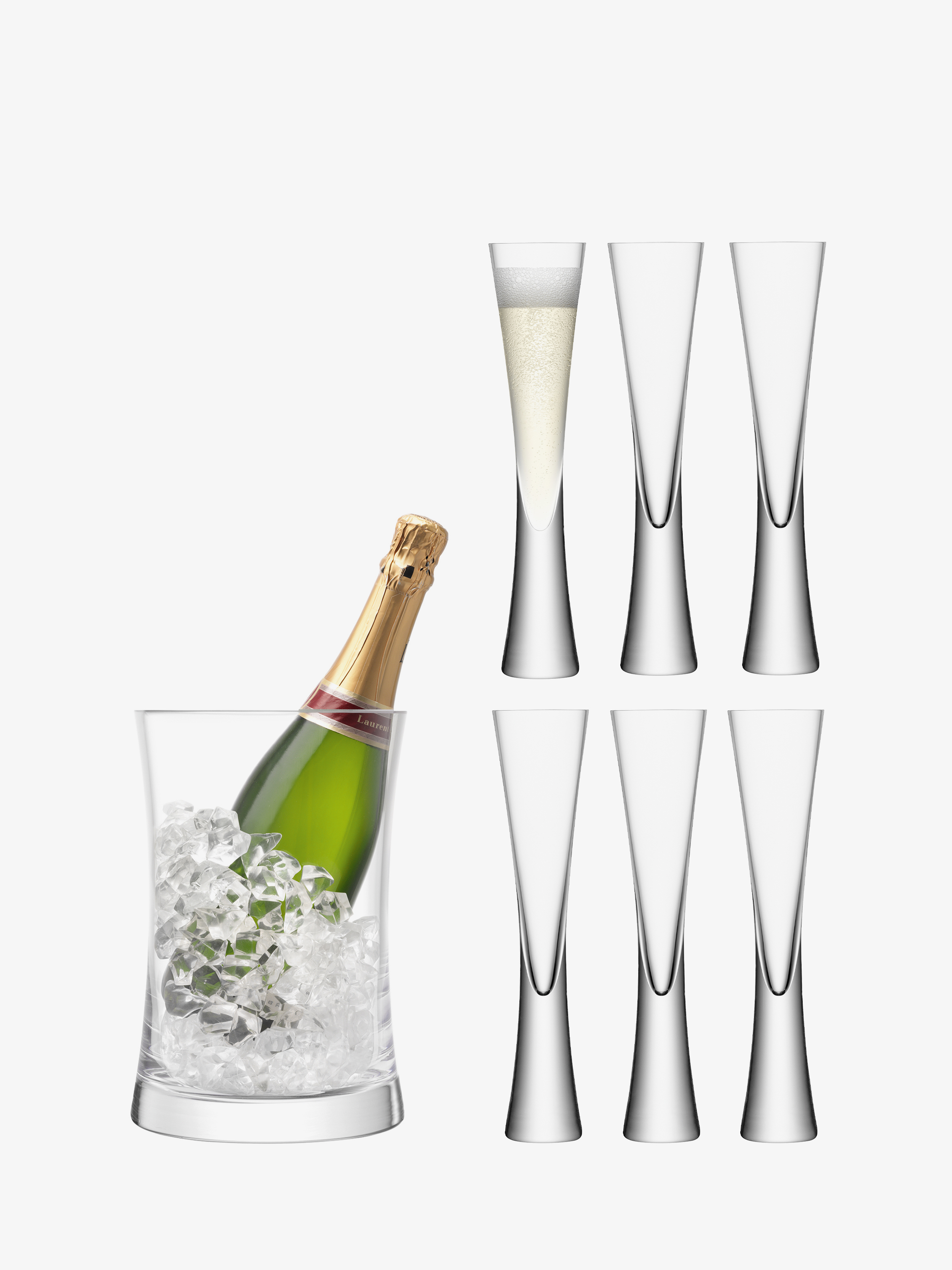 Champagne Serving Set 170ml, Clear | Moya Collection | LSA Drinkware