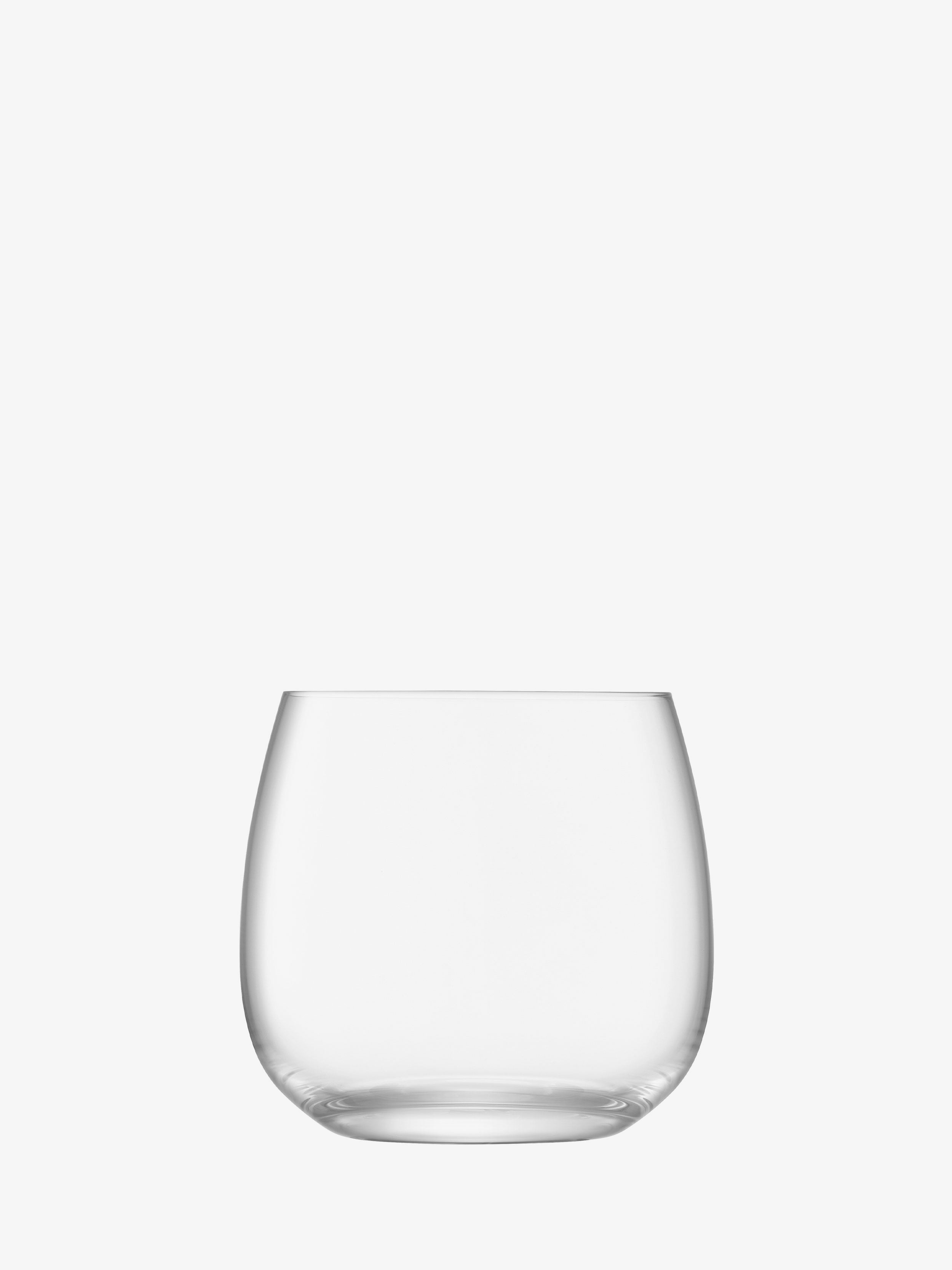 Stemless Glass x 4 13oz, Clear | Borough | LSA Drinkware