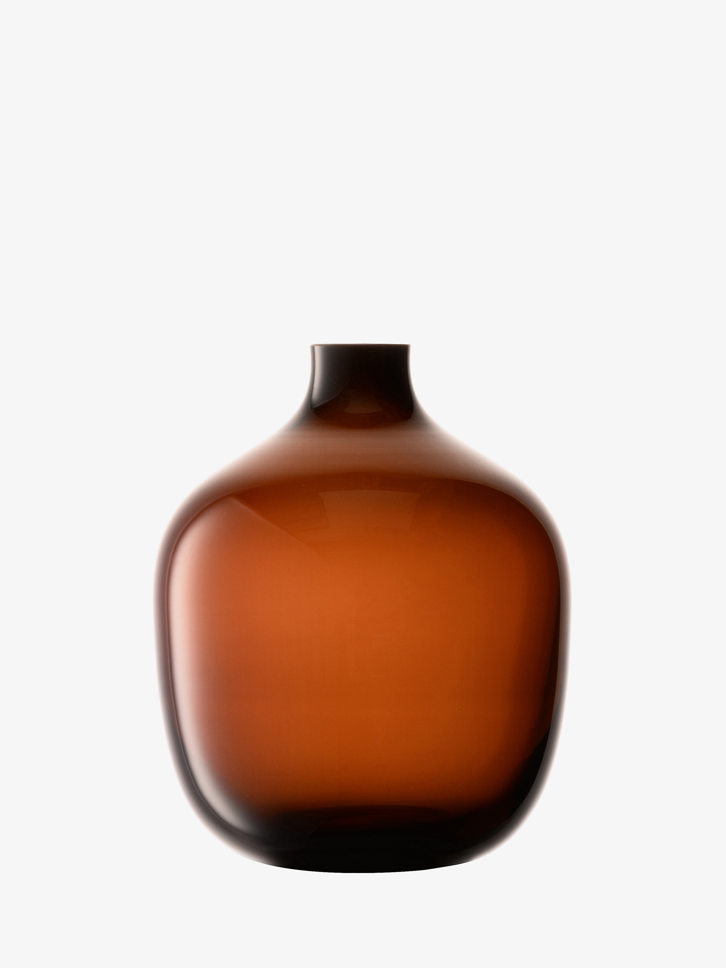 Vessel Vase H18cm, Peat Brown Vessel Collection LSA Interior