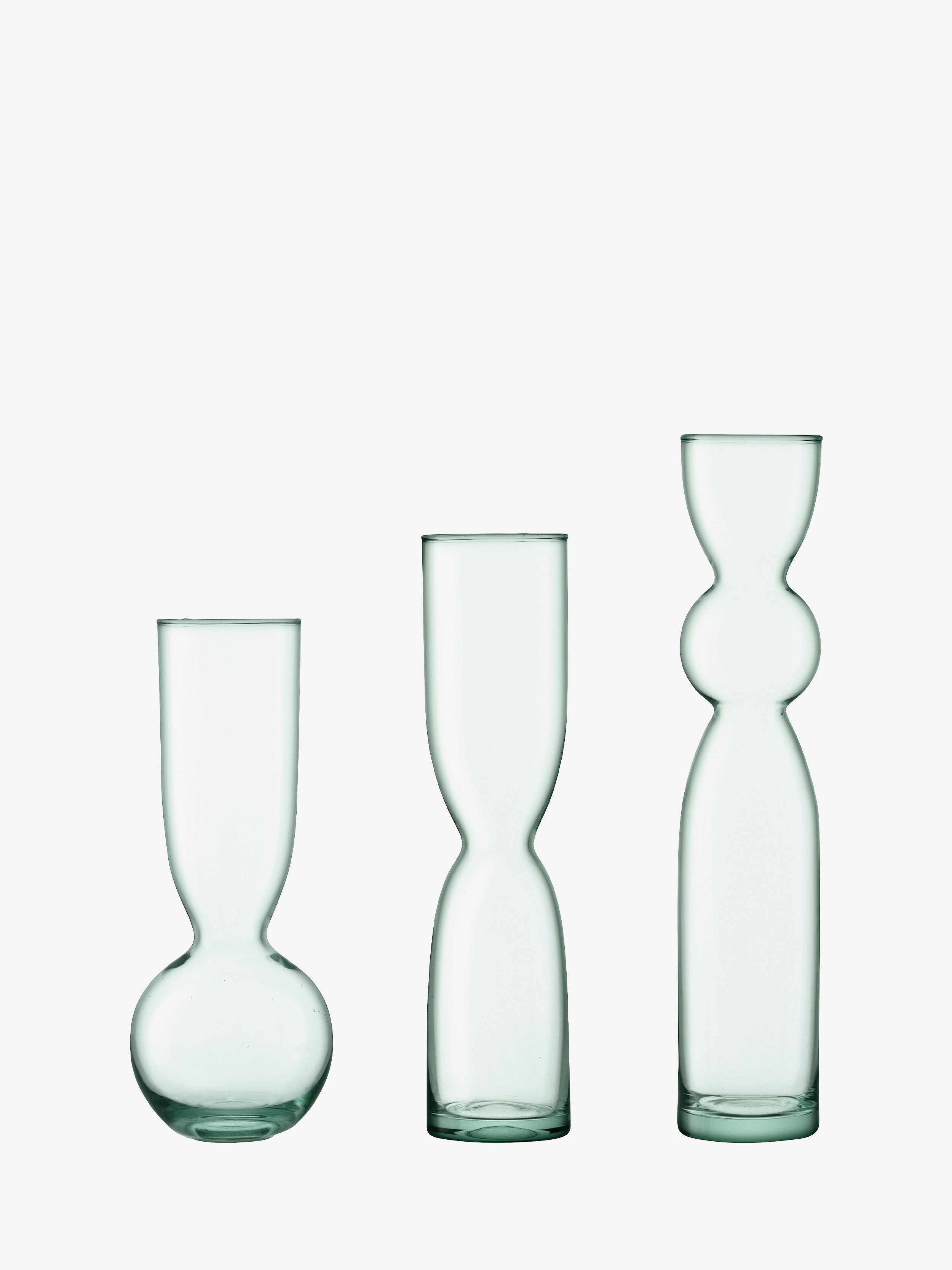 Trio Vase Set H9.75in / 11.75in / H13.75in, Clear | Canopy | LSA Interior