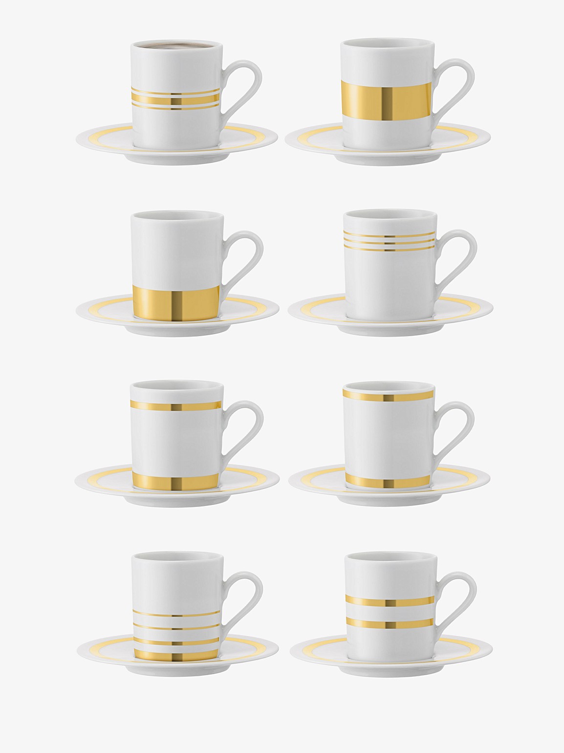Deco Espresso Cup & Saucer x 8 90ml