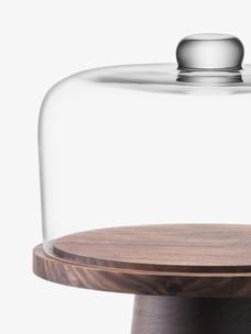 Dome & Walnut Stand 10.25in, Clear | City | LSA Tableware