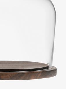 【Glass-roots】L.S.A dome Dome & Walnut Base 8.5in, Clear | City | LSA Tableware