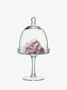 Cakestand & Dome 10.5in, Clear | Serve | LSA Tableware