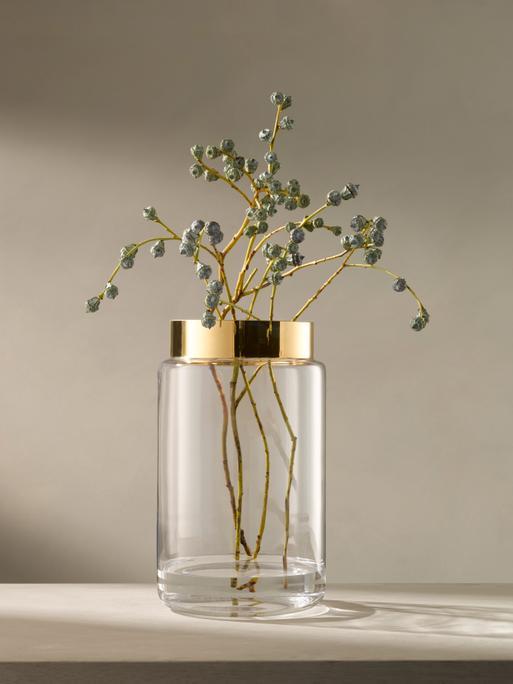 Vase/Lantern H40cm, Gold | Aurum | LSA Interior
