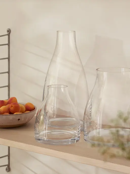 Kiln Vase H8.25in, Clear | Flower | LSA Interior