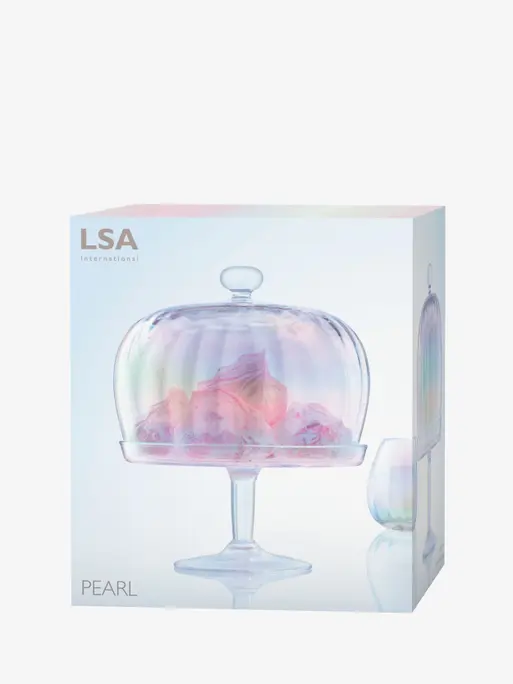 Stand & Dome 27cm/26cm, Pearl | Pearl Collection | LSA Tableware