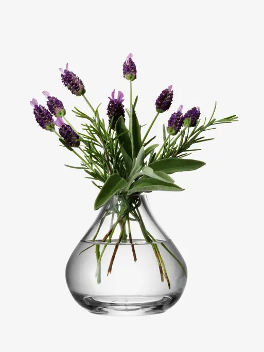 Sprig Vase H4.25in, Clear | Flower | LSA Interior