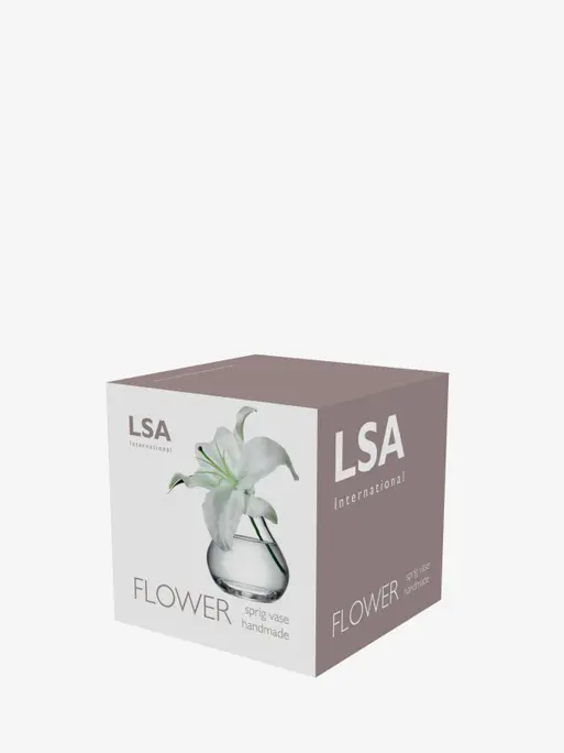 Sprig Vase H4.25in, Clear | Flower | LSA Interior