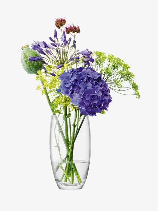 Barrel Bouquet Vase H20cm, Clear | Flower Collection | LSA