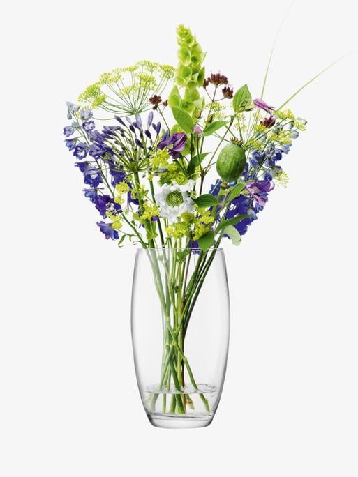 Barrel Bouquet Vase H29cm, Clear | Flower Collection | LSA