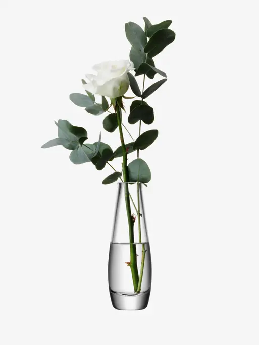 Single Stem Vase H6.75in, Clear | Flower | LSA Interior