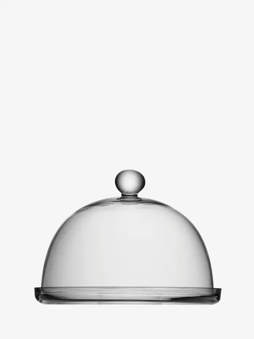 【Glass-roots】L.S.A dome Dome & Plate 25cm, Clear | Vienna Collection | LSA Tableware