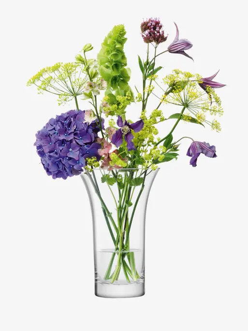 Flared Bouquet Vase H22cm, Clear | Flower Collection | LSA
