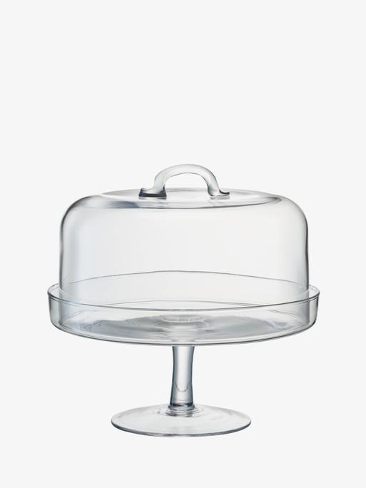 Cakestand & Dome 10.5in, Clear | Serve | LSA Tableware