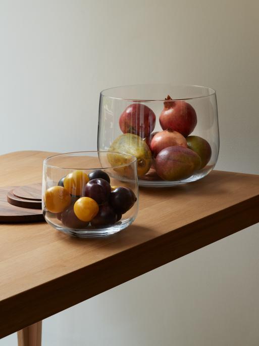 Bowl Walnut Lid 22cm, Clear City Collection LSA Tableware