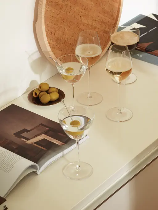 Martini Glass x 4 7oz, Clear | Borough | LSA Drinkware