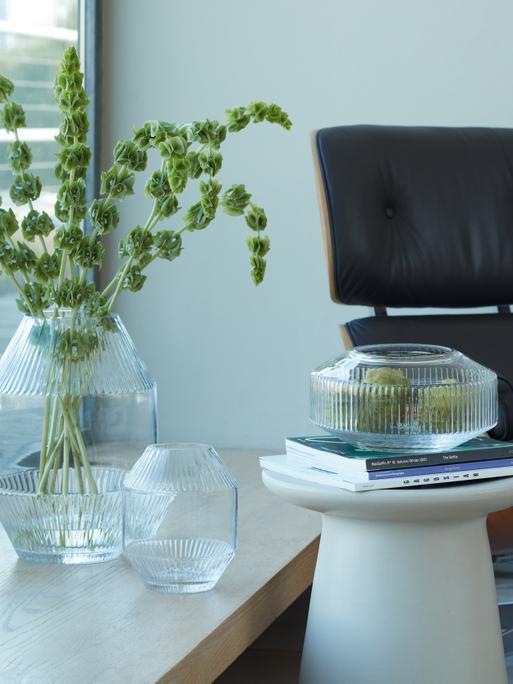 Wide Vase H14cm, Clear | Rotunda Collection | LSA Interior