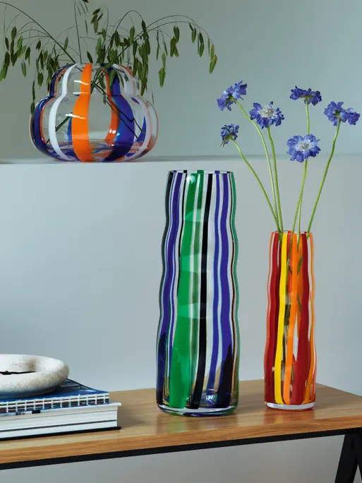 Vase H12.5in, Orange/Red/Yellow | Folk Collection | LSA Interior