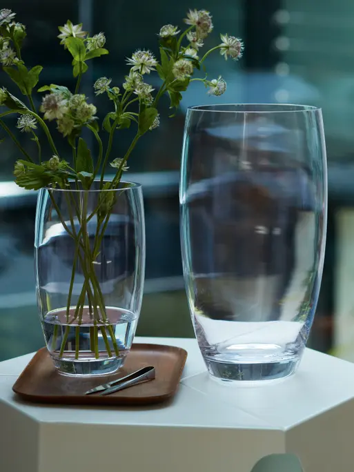 Barrel Bouquet Vase H29cm, Clear | Flower Collection | LSA