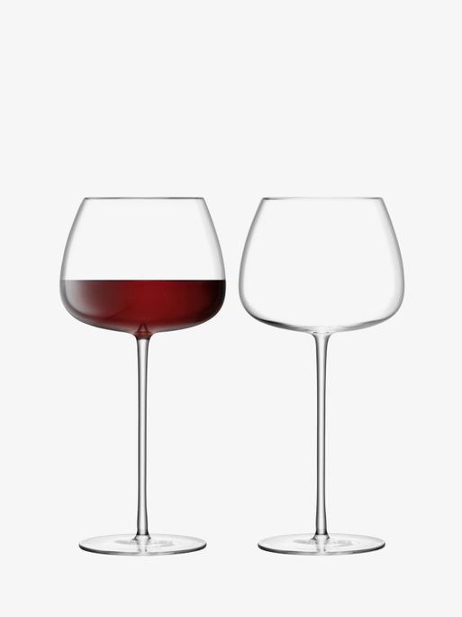 Red Wine Balloon Glass x 2 590ml Clear Wine Culture LSA Drinkware