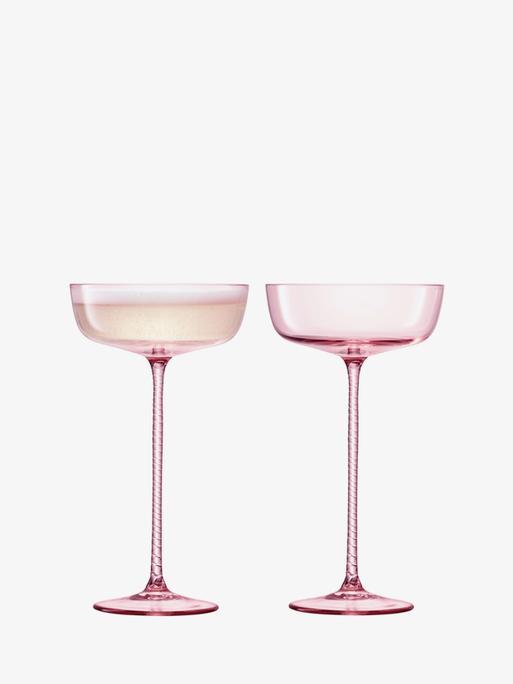 Champagne Saucer x 2 6oz, Assorted | Champagne Theatre | LSA Drinkware