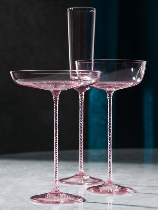 Champagne Saucer x 2 6oz, Assorted | Champagne Theatre | LSA Drinkware