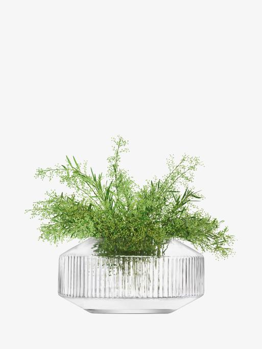 人気のファッションブランド！ LSA (エルエスエー) Rotunda Wide Vase H14cm クリア 花瓶、花器 